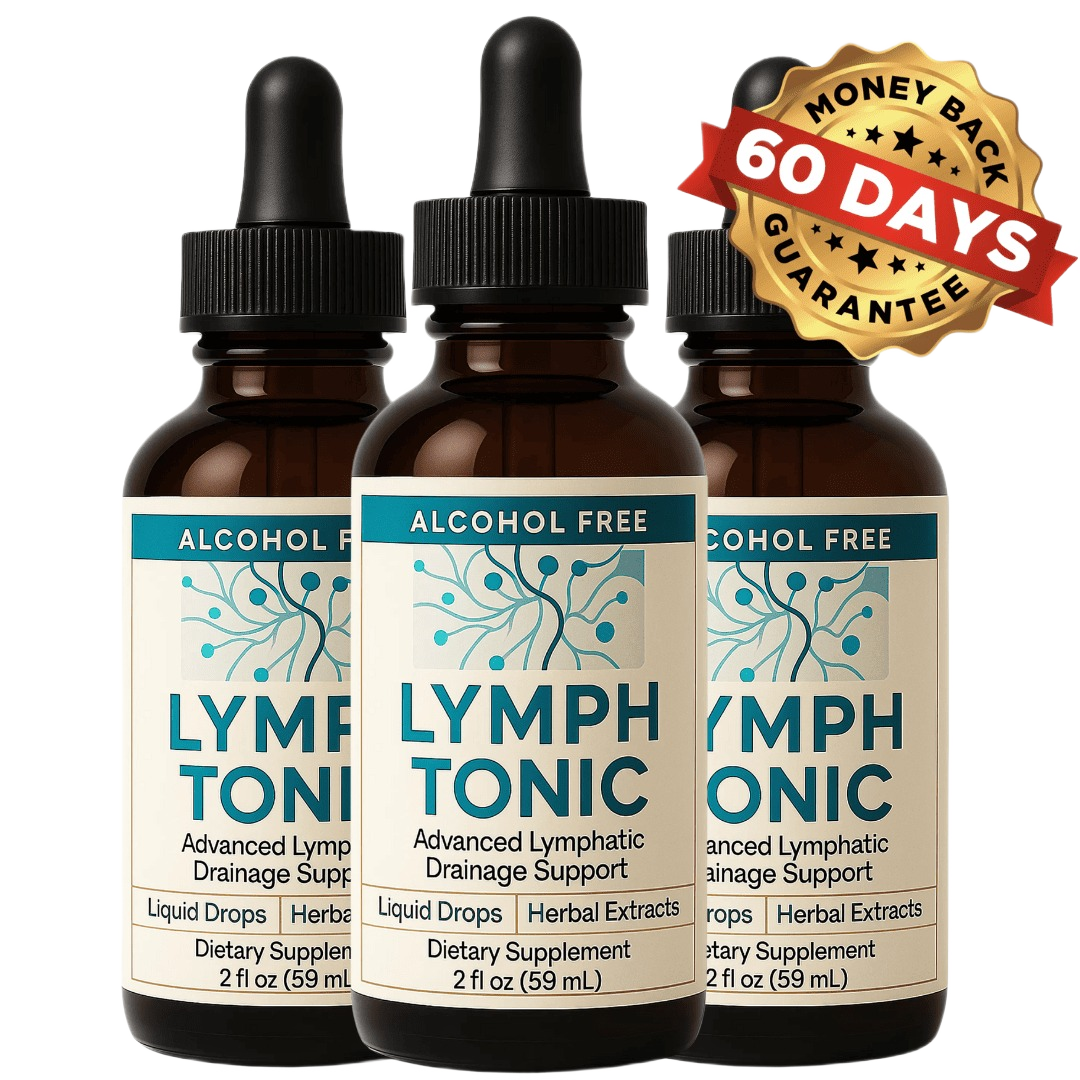 Lymph Tonic 3-bottle 90-day supply — premium herbal lymphatic drainage supplement